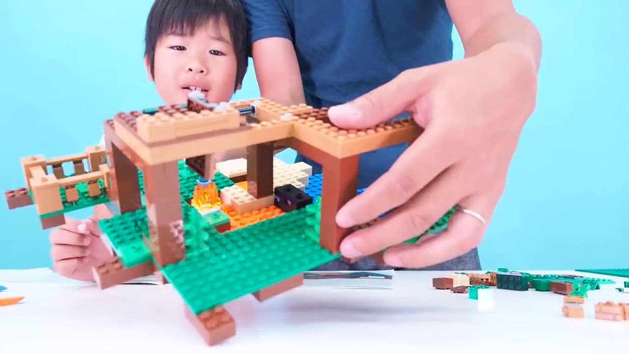 レゴのマインクラフト ジャングル ツリーハウスで遊びました【がっちゃん】LEGO Minecraft