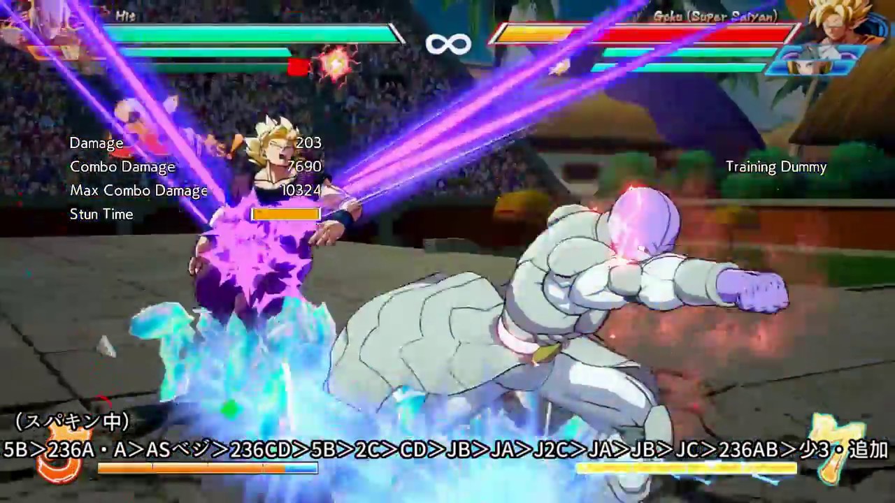 【DBFZ】ヒット002【ドラゴンボールファイターズ】100% combo