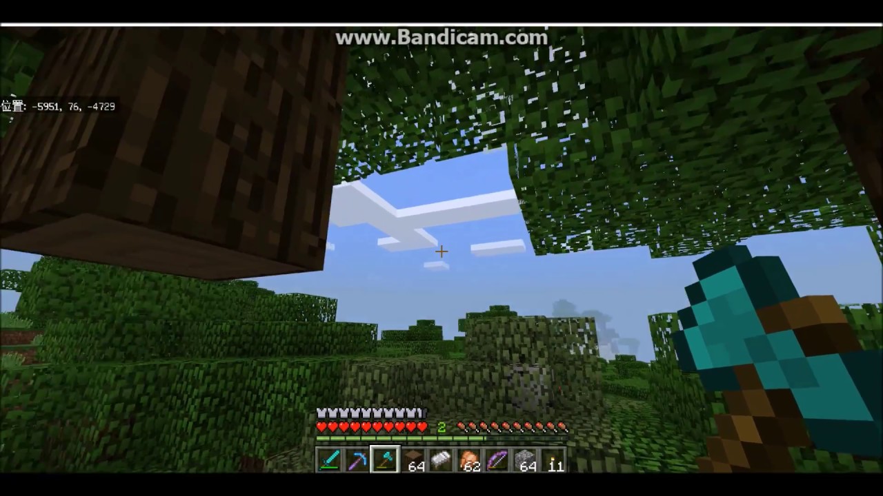 『マインクラフト』日常生活2018 05 01トシオＢＥマルチで木こり