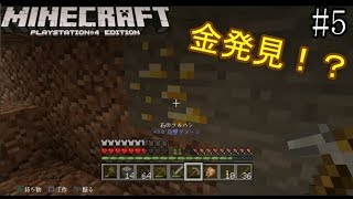 【PS4　マインクラフト】＃５洞窟で金発見！今回も洞窟探検！【ゆっくり実況】
