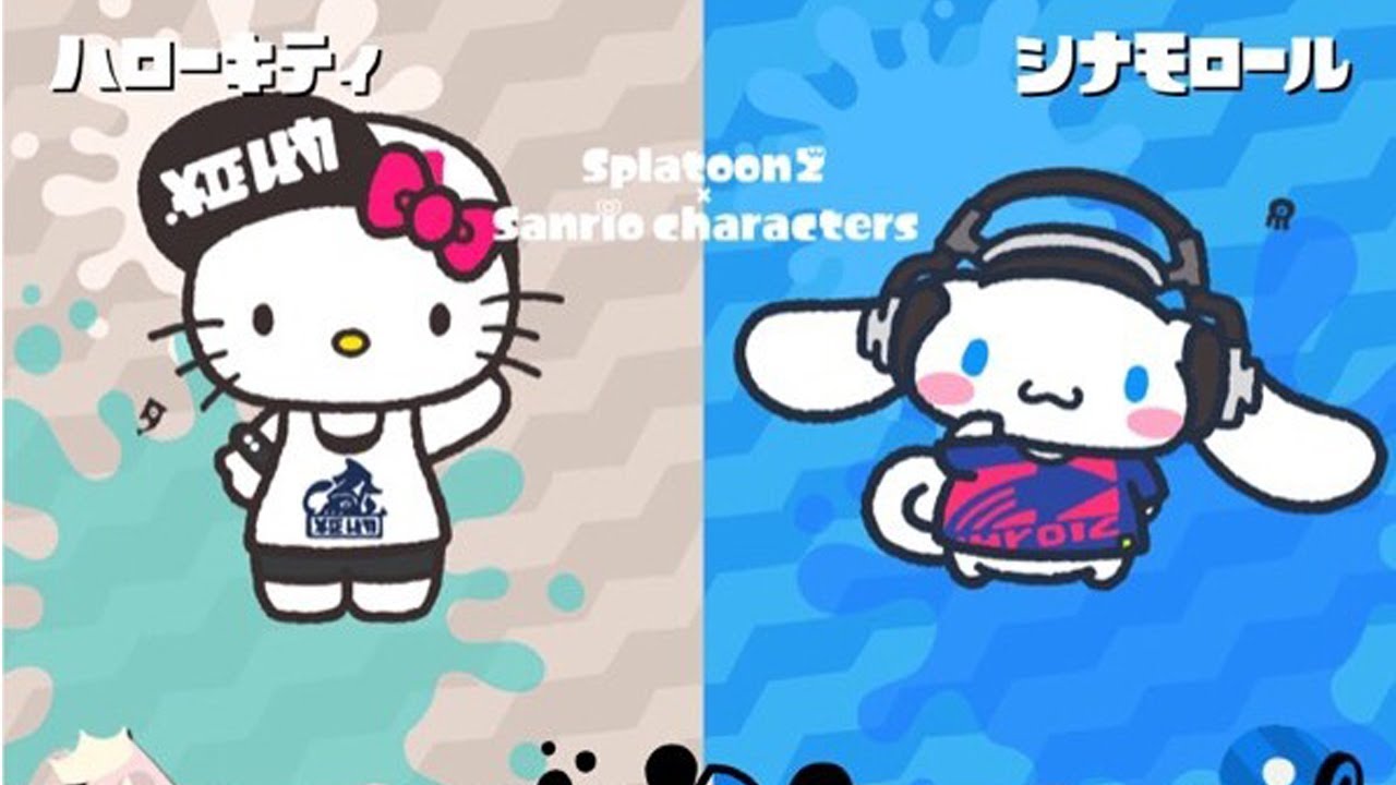 【スプラトゥーン2】 フェス ハローキティ シナモロール  えいえん目指して塗りまくる！