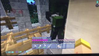 【マインクラフト】ゾンビが村人になる瞬間【PS4】
