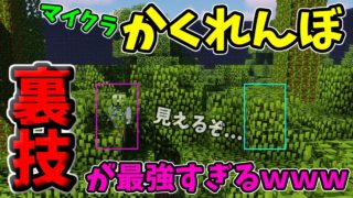 【マインクラフト】マイクラかくれんぼでできる裏技が最強すぎたｗｗｗ