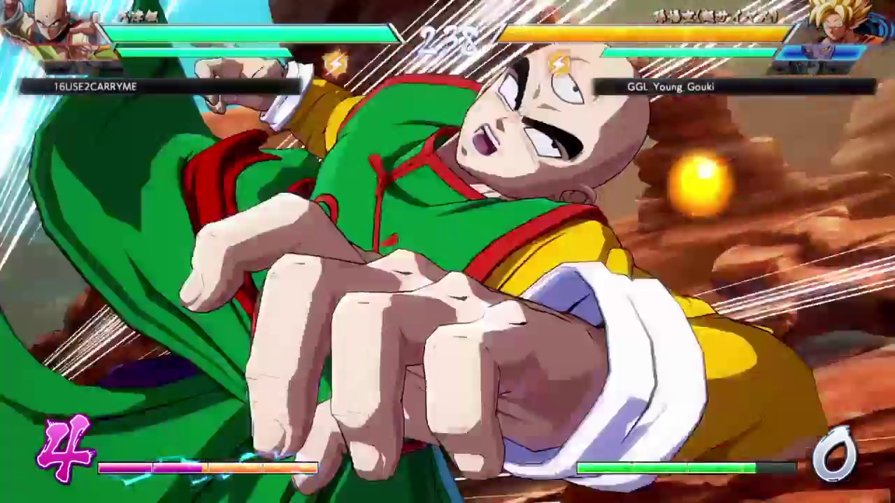 ドラゴンボール ファイターズ　世界１位天津飯　真気孔砲コンボ２０HITで６割