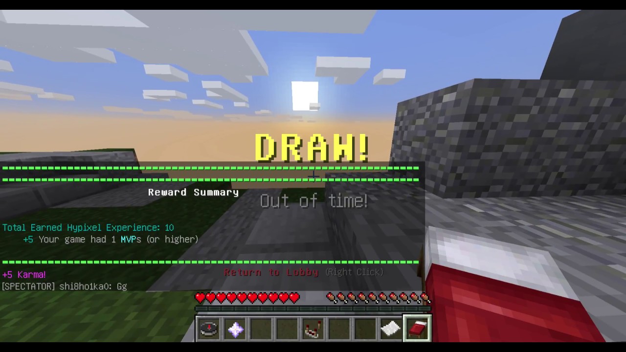 マインクラフト　スカイウォーズ　デュエル　キルありドロー