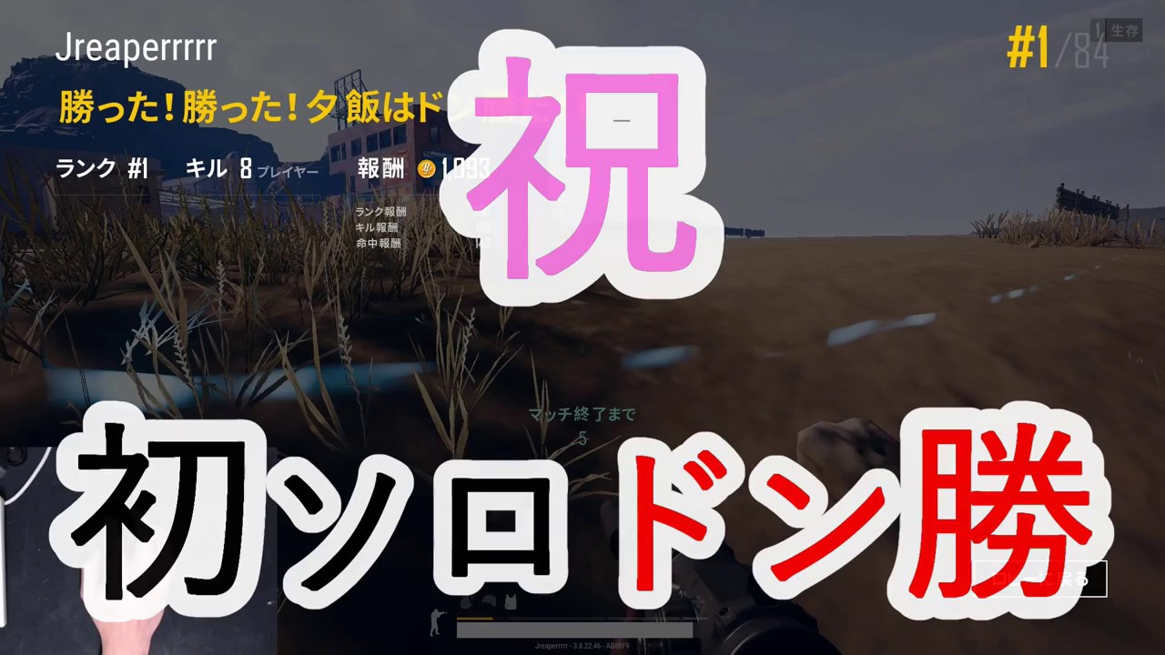 【PUBG実況】初ドン勝ごちそうさまですｗｗｗｗｗｗ