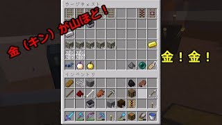 【マインクラフト】ミントのマイクラ日記　14話　金（キン）が山ほど！