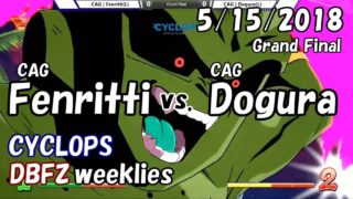 【DBFZ】ドラゴンボールファイターズ対戦会 in CYCLOPS GF CAG|フェンリっち vs. CAG|どぐら 2018/5/15