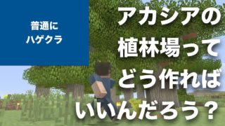【マインクラフト】ハゲクラ Part2 簡単な村人増殖。アカシアの植林場って、どんなふうに作ればいいんでしょうね？（Nintendo Switch）