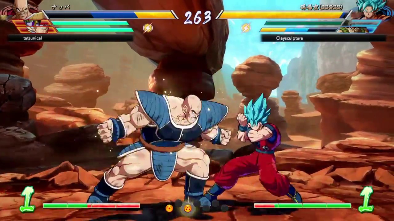 ドラゴンボール ファイターズ　世界1位ナッパVS世界２位スーパーサイヤ人ブルー悟空