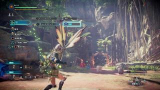 モンスターハンターワールド　弓上級テクニックの練習風景