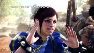 Monster Hunter NEW DLC Street Fighter『モンスターハンター：ワールド』DLC 受付嬢着せ替え衣装「春麗コスチューム」