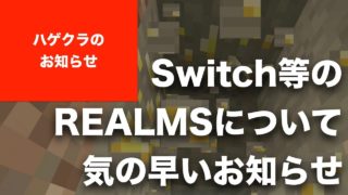【マインクラフト】ハゲクラ Part6 かなり気が早い話なのですが、SwitchのBE版でREALMSが利用できるようになった時のために（Switch, ニンテンドースイッチ）