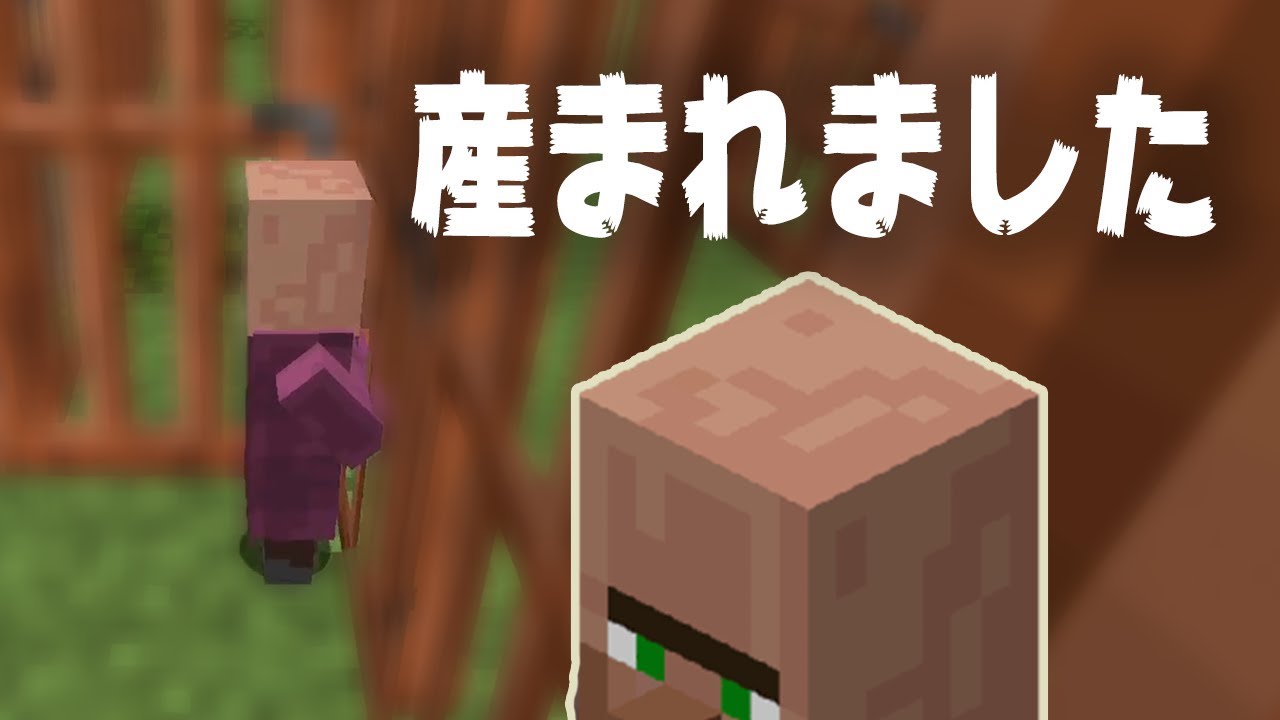 【マインクラフト】お客様招待準備中に産まれた村人！：まぐにぃのマイクラマルチ#155