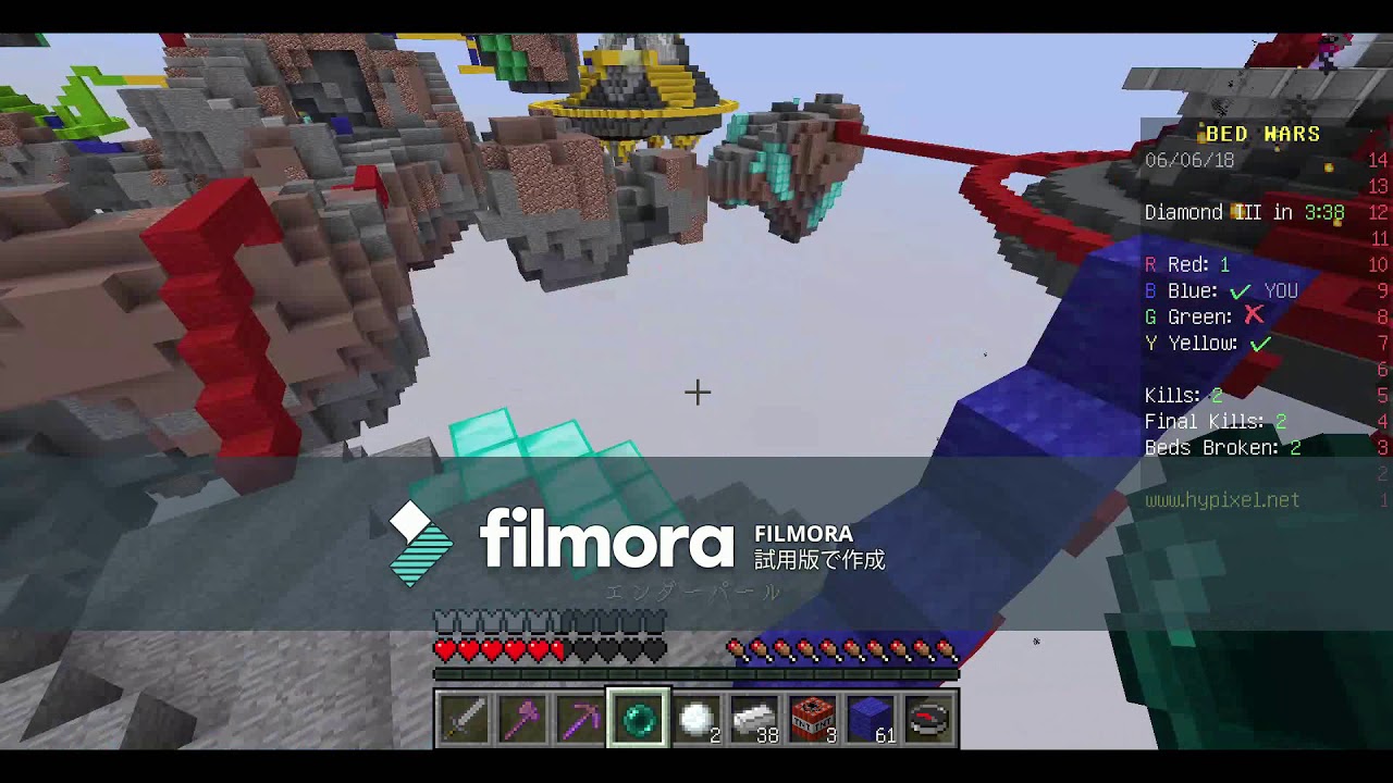 ベッドウォーズで完璧な連携で勝利する!!!!!【マインクラフトベッドウォーズ】3vs3vs3vs3