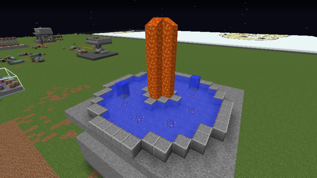 マインクラフト、コマンド、噴水、噴き出る