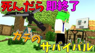 【マインクラフト】死んだら即終了!?ガチのサバイバルに挑む!!