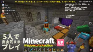 《 マインクラフト 》#13 ドラゴン前準備 / 5人で自由気ままプレイ / FaceRig