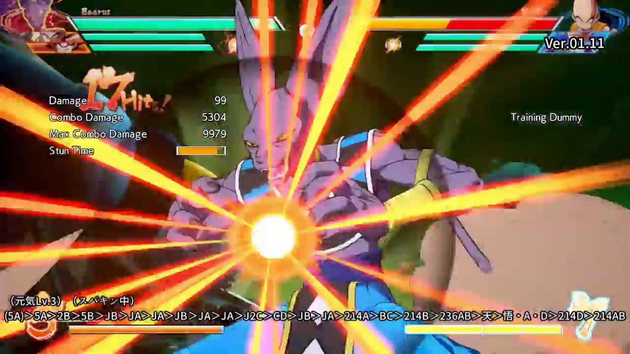 【DBFZ】ビルス004【ドラゴンボールファイターズ】100% combo