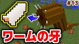 【マインクラフト😜】超キモいワームを倒して牙を奪い取れ！#13 Re:すべてをすいこむ【マイクラオアスポーンMOD実況】