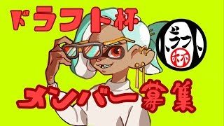 【スプラトゥーン2】ドラフト杯メンバー募集  概要欄必須【Spratoon2】