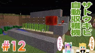 【マインクラフト】ゼロから始めるマイクラ生活 #12 ～サトウキビ自動収穫期～