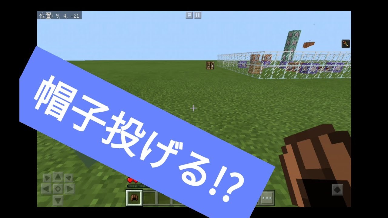 マインクラフトで帽子を投げる！？気分はまるでマリオオ〇ッセイ！【マインクラフトBE】