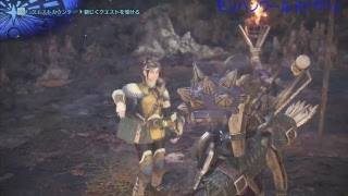 お休み前のモンスターハンターワールド　ＨＲ１４弓です　(実況無しです)　特殊闘技場などです