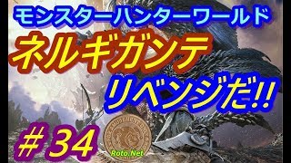 【モンスターハンターワールド】ネルギガンテにリベンジだ!!　渇望の黒創　＃34（2018.09.08）