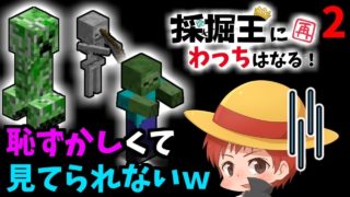 【マインクラフト】夜のモンスター紹介!!採掘王にわっちはなる:再投稿版