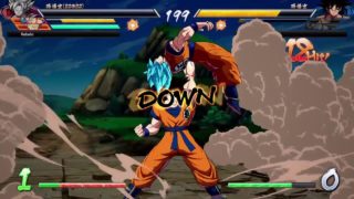 ドラゴンボール ファイターズ　世界１位スーパーサイヤ人ブルーチームVS悟空（黒髪）　界王拳に翻弄される原作最強キャラ