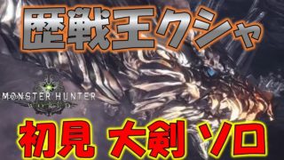 (初見プレイ)歴戦王クシャルダオラ 大剣 ソロ(生放送より)【モンスターハンターワールド(MHW)】