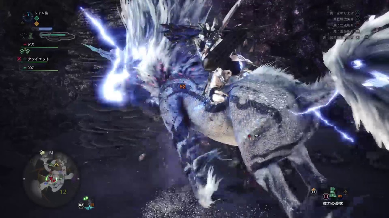 台風の中実況するモンスターハンターワールド