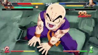 ドラゴンボール ファイターズ　世界１位クリリンVS世界１位天津飯　クリリン３１HIT６割コンボ　地球人？最強決定戦