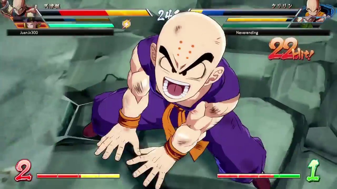 ドラゴンボール ファイターズ　世界１位クリリンVS世界１位天津飯　クリリン３１HIT６割コンボ　地球人？最強決定戦