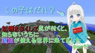 【マインクラフト】記憶をなくして気が付くと、知らないうちに魔法が使える世界に来てました【ゆっくり実況】