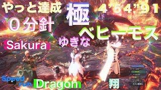 モンスターハンターワールド（極ベヒーモス）ヘビィ 4pt MHW (Extreme behemoth speed run ) 4:54 HBG