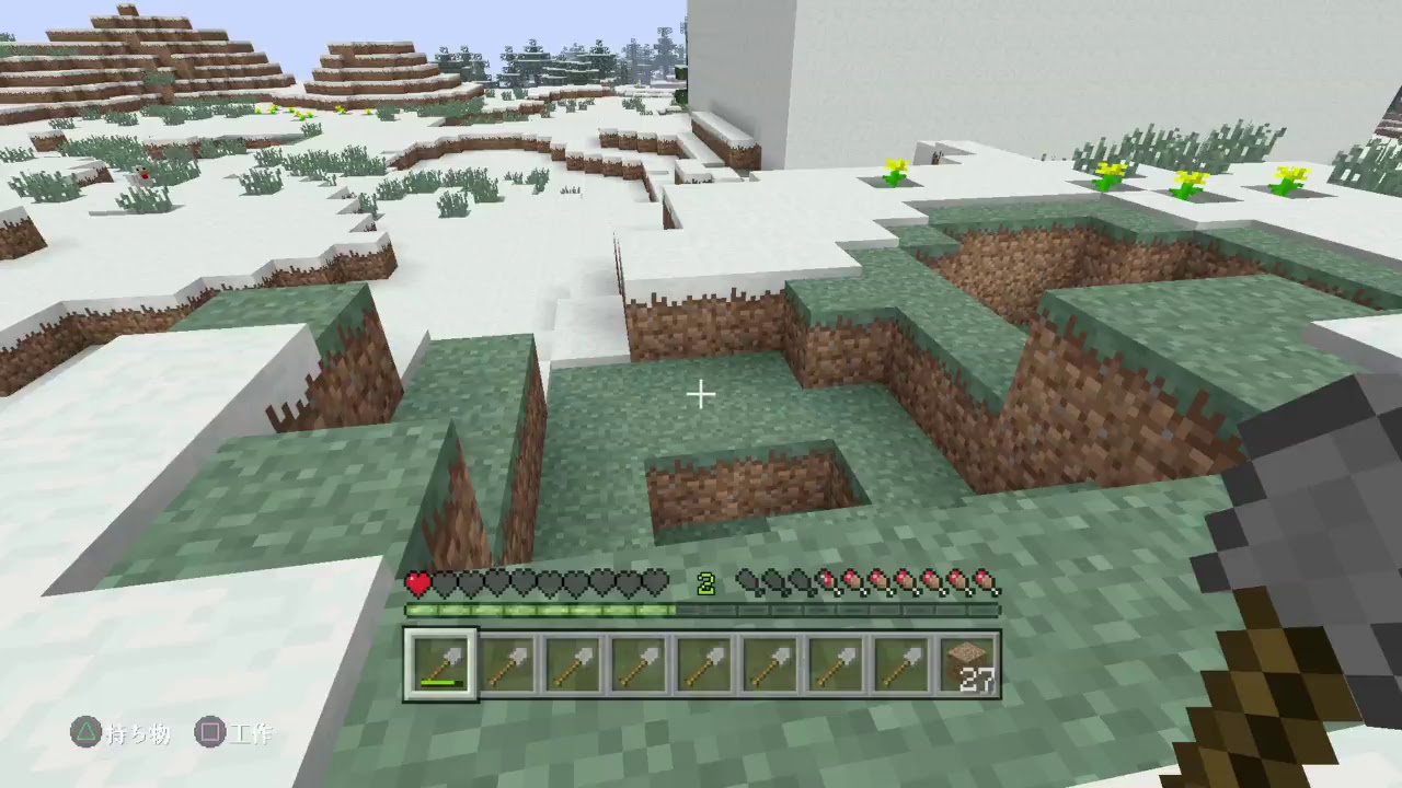 マインクラフト　オアシス雑談枠　雪の階段