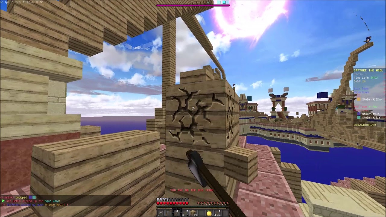 マインクラフト　ウールウォーズ　守と攻