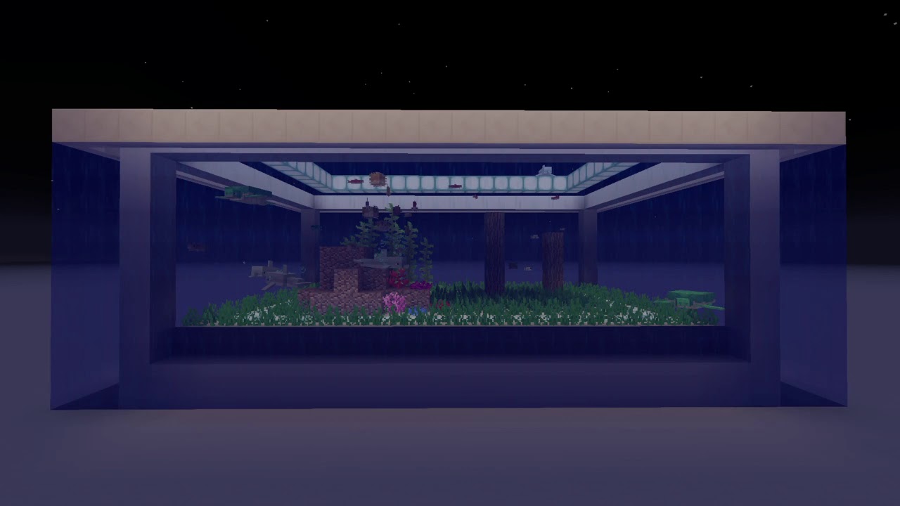 ps4 マインクラフト　アクアリウムの水槽つくった
