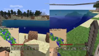 マインクラフト PS4版 ジョンとシオの親子マイクラ配信☆ ＃９ 鉄が欲しいから皆さん手伝って、役目でしょ？www （嘘です、皆さんお願いします！）