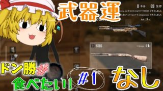 【PUBG】ドン勝が食べたい！　＃１　武器運　【ゆっくり実況】