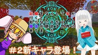 【マインクラフト】記憶をなくして気が付くと、知らないうちに魔法が使える世界に来てました＃２【ゆっくり実況】