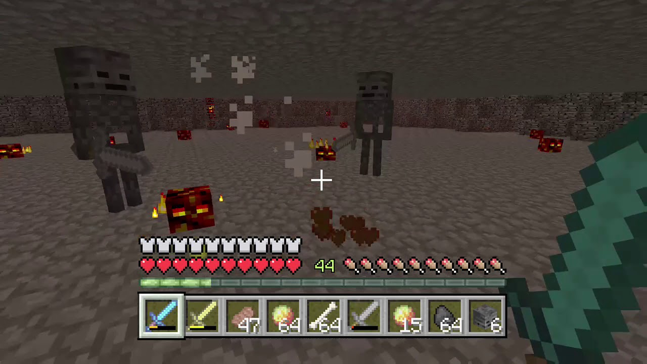 マインクラフト  ウィザースケルトンフルボッコ