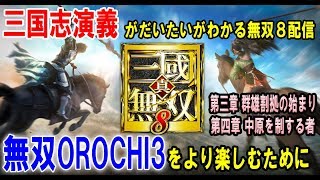 [無双OROCHI3をより楽しむ為に]三国志演義がだいたいわかる無双8のストーリー攻略配信[魏プレイ　3章　群雄割拠の始まり＼4章　中原を制する者]