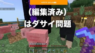 【 #マインクラフト #Switch BE版】 #ハゲクラ コメント返信 （編集済み）はダサイ問題解決。なるほどそういうことだったんだ（ #ニンテンドースイッチ #統合版 ）