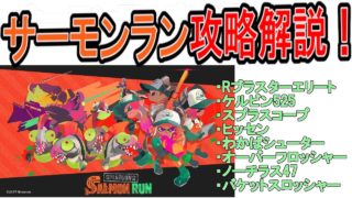 【サーモンラン】字幕解説！ランダムブキでブキ解説！Part1【スプラトゥーン２】