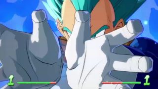 ドラゴンボール ファイターズ　世界１位スーパーサイヤ人ブルーチーム　ブルーファイナルフラッシュコンボ炸裂