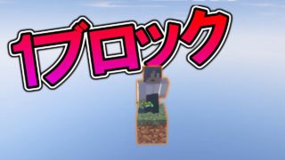 【マインクラフト】１ブロックから世界を作る！！#1【ゆっくり実況】