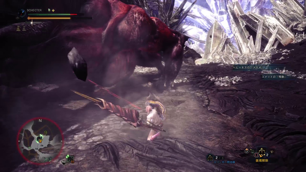 モンスターハンターワールド【MHW】ベヒーモス　ランス　ソロ